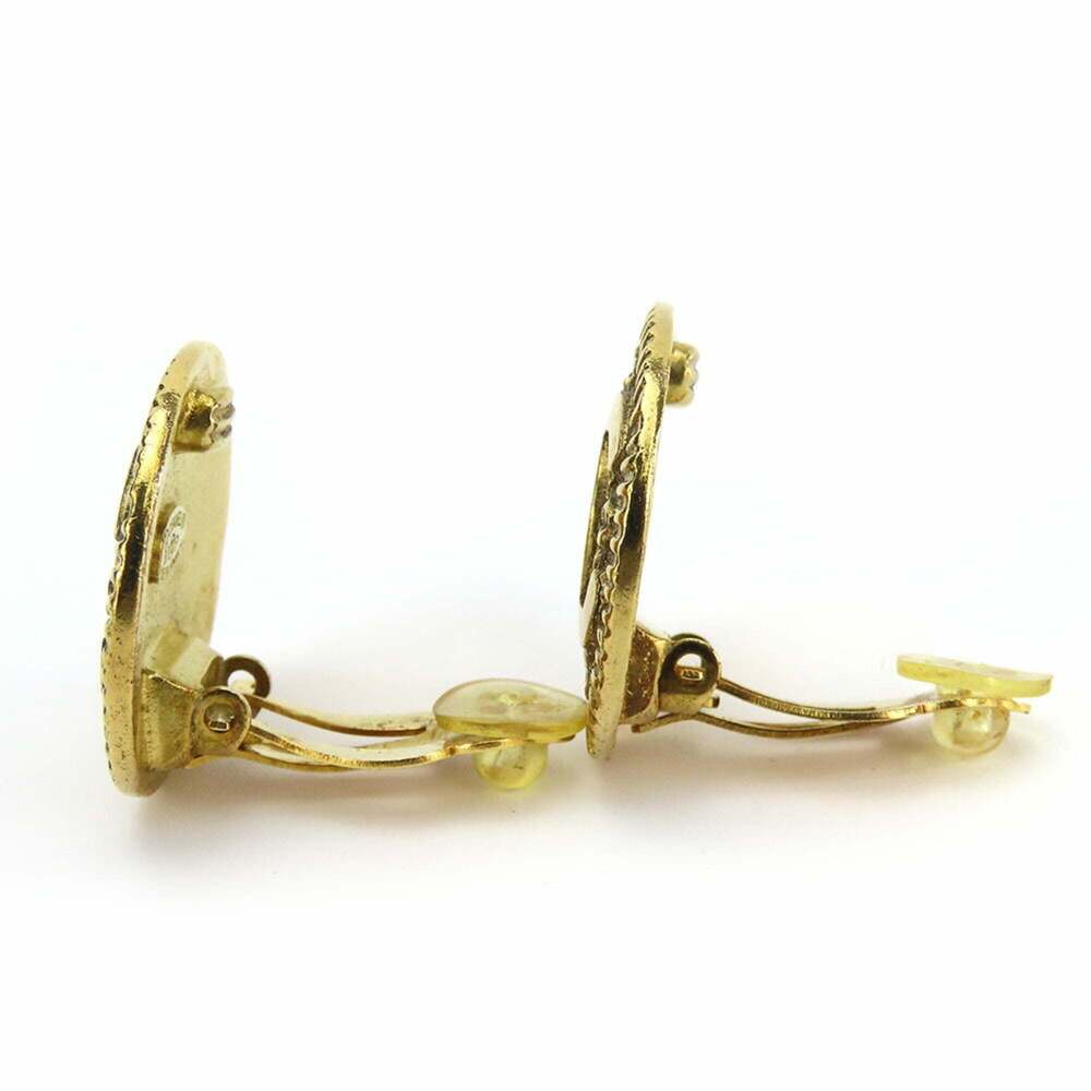 CHANEL Authentic Gold Logo Earrings - Picture 3 of 9